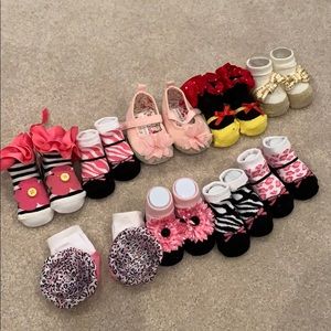 BUNDLE: Girls bootie socks (9 sets)